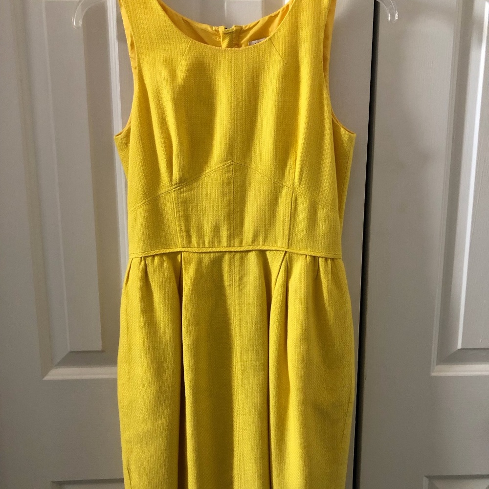 J. Crew Yellow Sleeveless Dress, Size 00